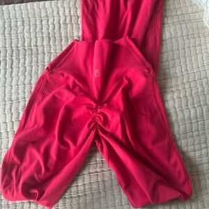 Lipstick Scrunch Flares - SHORT